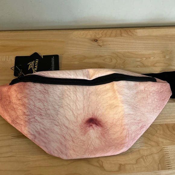 Beer Belly Bag Fanny Pack Novelty Dad Bod Hairy Waist Bag Gag Gift Humorous Joke - Picture 2 of 5